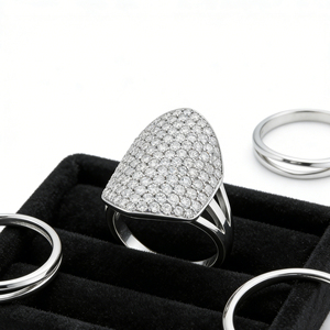 Bague de fiançailles et de mode personnalisée en or massif 10K/14K/18K, argentée, avec pierre de laboratoire CVD de qualité IGI VVS-VS, taille brillant classique, style cluster - Product Image 6