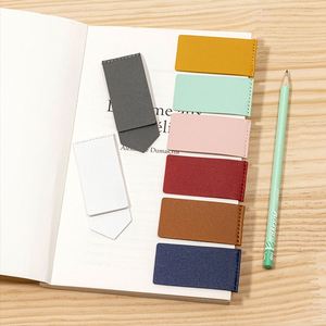 Colorful Pu Leather <b>Bookmarks</b> Simple Clip Keeper Book Mark Cute Page Corner <b>Bookmark</b> for Reading Lovers Teacher <b>Gift</b> - Product Image 1