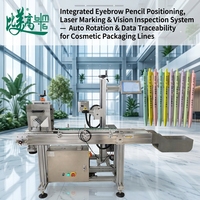 Machine de marquage laser UV automatique pour crayons à sourcils |   Système intégré de positionnement visuel et de chargement/déchargement automatique