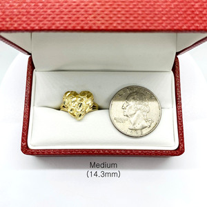 Anello da Uomo Duyizhao Hip Hop Personalizzato di Alta Qualità, Placcato in Oro 14K, Design a Cuore - Product Image 4