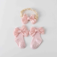 Chaussettes à nœud pour filles de haute qualité Chaussettes mi-tube à double aiguille Collection printemps