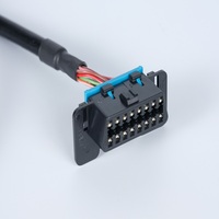 Диагностический кабель Obdii, 15Pin с разъемом «Папа-16Pin», Удлинительный кабель с прямым углом, Gps-трекер с прикуривателем и автомобильным зарядным устройством