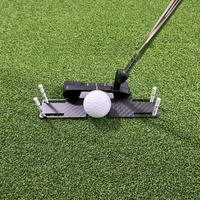 SwingPerfect Golf Putter Face Square Trainer, Tabla de Fibra de Carbono para Entrenamiento de Posición del Balón y Alineación del Borde del Hoyal, Uso Interior/Exterior, 44 pulgadas de longitud