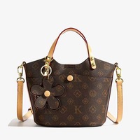Luxe mode seau sac à bandoulière rétro aisselle femmes sac concepteur épaule sac de messager lettre imprimé cuir sacs à main