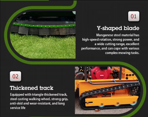 Elektrische zelfrijdende grasmaaier Boron-Mangaan-Chroom stalen mes 150L grasopvangbak Dual-Edge systeem 1200W hoog koppel voor - Product Image 2