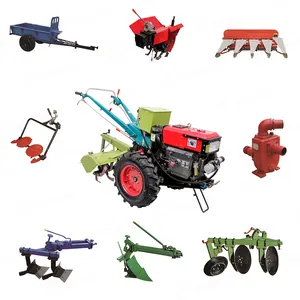 Super Quality 12-20Hp 12.1 kw Power Diesel Engine 121 Chassis Agricultural Walking Tractor Hand Tractor Price