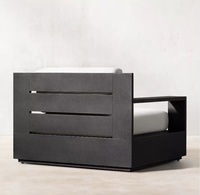 Ensemble de canapés d'extérieur modernes de luxe en aluminium, imperméables, pour hôtel, villa, balcon, jardin