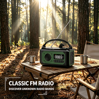 Radio de Emergencia SOS de un Solo Toque, Radio AM/FM/WB con Manivela Solar de 10000 mAh