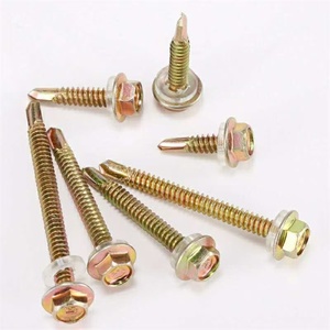 Sekrup Logam Atap Galvanis Baja Tahan Karat <span class=keywords><strong>Tek</strong></span> Screw M4.8 M5.5 Kepala Sekrup Berbentuk Hexagonal dengan Washer Sekrup Bor Mandiri Sekrup Bor Ekor Heksagonal - Product Image 5