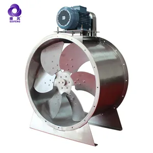 Hot sales industrial ventilation bifurcated fan axial flow fan air extractor for HVAC