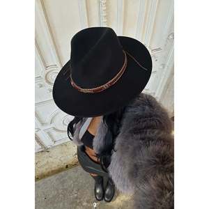 Chapeau et casquette ethniques noirs Uriana - Product Image 2
