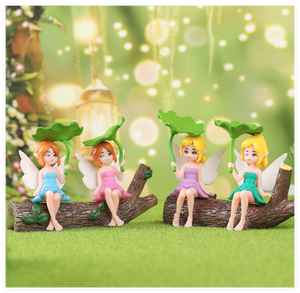Collezione di Terrari in Miniatura, Statuetta 3D di Angelo Fata con Foglia di Loto, Figurina in PVC per Carillon, Decorazione per Torte, Auto e Casa - Product Image 3
