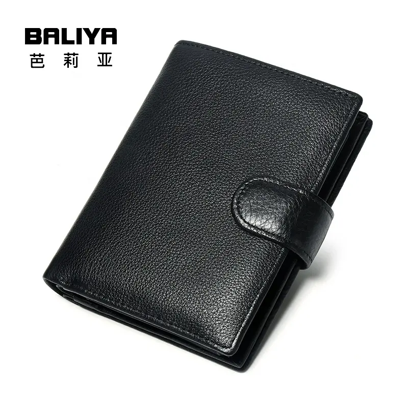 BALIYA Passport Holder Eallet Genuine Leather Man Passport Wallet For Men Vintage Passport Card Holder Wallet