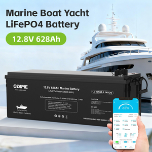 Индивидуальная литиевая LiFePO4 батарея 12В 12.8В 628Ач 600Ач CE для морского применения, совместимая с инвертором Victron для лодок и яхт, OEM ODM производство - Product Image 1