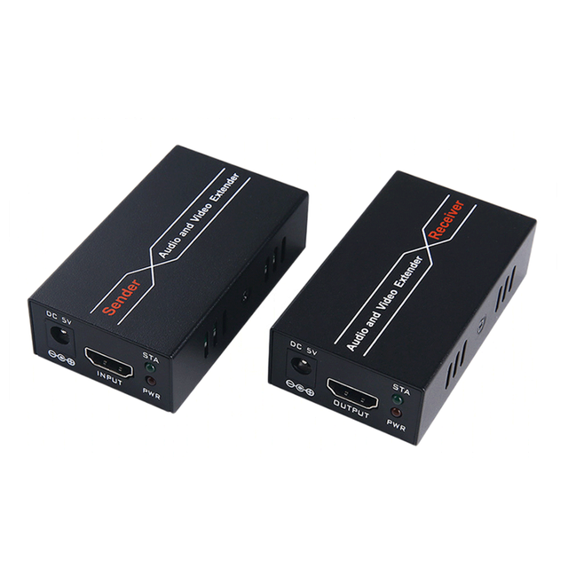 1080P60Hz HDMI Extender 196FT 60M Over CAT6/7 Ethernet Cable Full HD HDMI 1.3 Audio Video Transmitter and Receiver