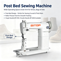 Machine à coudre à point droit à entraînement direct robuste à aiguille simple BT810 pour sacs et chaussures