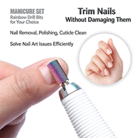 Embouts de perceuse à ongles en alliage électroplaqué, têtes de polissage plaquées or et colorées, outils de manucure électriques