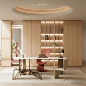 <span class=keywords><strong>Buffet</strong></span> moderne haut de gamme en contreplaqué blanc avec portes vitrées, tiroirs de grande capacité, respectueux de l'environnement, sur mesure - Product Image 2