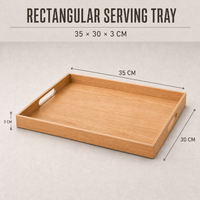 Plateau de service en bois massif, design moderne pour la cuisine et le salon, rangement portable pour boissons et vaisselle
