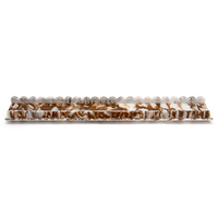 Règle transparente personnalisée 2-en-1 pour tuiles de mahjong, motif marbre Ivy festonné / marbre Bordeaux festonné, en acrylique, avec pousseur de mahjong américain
