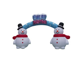 <span class=keywords><strong>Arche</strong></span> de Noël gonflable Waterhan FDP54H279 avec Père Noël, Bonhomme de neige et Élan, lumières LED, en PVC, étanche, alimentation par prise, commande filaire - Product Image 3