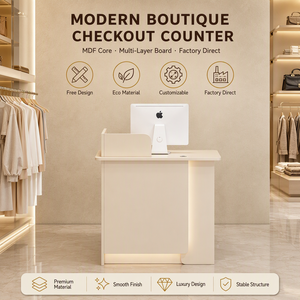Mostrador de Recepción de Madera Moderno y Duradero, Mini, Tendencia 2026, para Tienda de Ropa, Comercio Minorista, Mostrador de Caja - Product Image 1