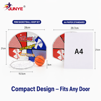 Mini panier de basket avec panneau arrière en PS et panier en PP, pliable, portable, réglable, logo et couleur personnalisables, utilisation intérieure, OEM ODM