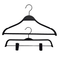 Perchas antideslizantes para pantalones a la moda que ahorran espacio, tienda de ropa, soporte para ropa de adultos, percha de plástico personalizada