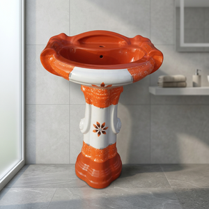 Lavabo rond en céramique émaillée Sterling pour salles de bain modernes - Product Image 6