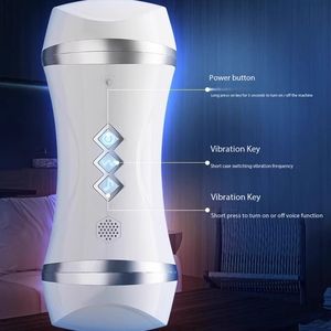 Hochwertiger 2-in-1 manueller Flugzeug becher Mastur bator Vibrator Beliebtes wasserdichtes, leises, erfrischendes TPE für männliche Masturbation - Product Image 3