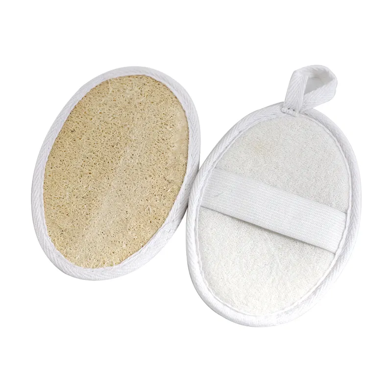 100% Natural Customized Loofah Sponge Scrubber Exfoliating Bath Loofah Pads set