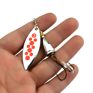 Leurre métallique de type cuillère, appât artificiel Spinner idéal pour la pêche au brochet, spinnerbait, produit en ligne, 50 cm/8.2cm, 14.3g - Product Image 4