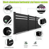 Kit de Cercas Modernas de Aluminio para Exteriores Residenciales, Semi-Privadas, Semi-Cerradas, con Perfil de Listones, Acabado Personalizado con Recubrimiento en Polvo