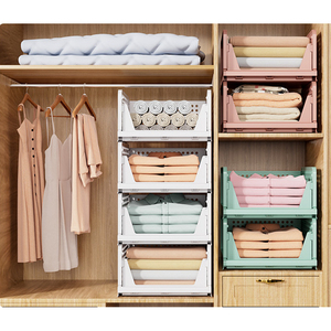IMODE Panier de rangement pliable extra large personnalisé pour placard, bacs de rangement pour salle de bain et cuisine, gain de place - Product Image 1