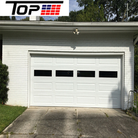 Porte de garage en PU pour maisons, double couche de peau en acier, mousse injectée sans CFC, classement énergétique R-18 Energy Star