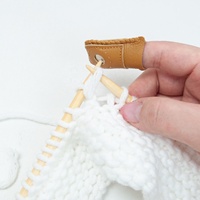 Protège-doigts en cuir pour tricot à la main, multi-tailles