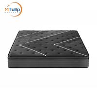 Matelas Roulé 5 Zones King Queen Double Format en Boîte, Hybride Latex Gel Mousse à Mémoire Ressorts Ensachés