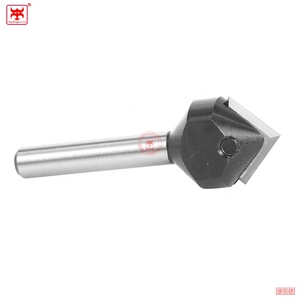 Mèche de toupie CNC en carbure à tige de 1/4 pouces, pour le travail du bois, la gravure, la sculpture, 90 degrés - Product Image 5