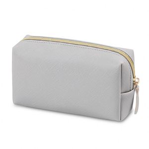 Women's Fashion Travel Cosmetic Bag PU Leather Waterproof Makeup <b>Case</b> with Custom Logo and Zipper - Product Image 5