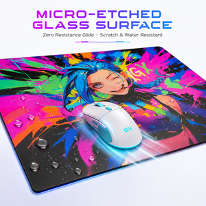 Alfombrilla de Ratón de Vidrio Templado con Bordes 2.5D Personalizada OEM ODM de Fábrica, Alfombrilla de Juego con Superficie de Control de Equilibrio para Esports y Base de Silicona - Product Image 3