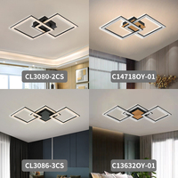 Lampe de plafond carrée moderne personnalisée 20W Plafonnier de grande taille avec décoration en cristal