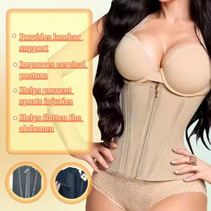 Corset amincissant Hot Fajase avec fermeture éclair, gaine de compression abdominale post-opératoire BBL Lipo, haut de sport pour femme avec 13 baleines en acier - Product Image 3