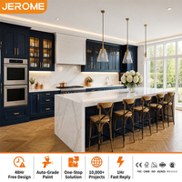 Fabricant chinois de Foshan, fabrication sur mesure d'ensembles d'armoires de cuisine modulaires classiques, armoires de cuisine modernes bleu marine style Shaker