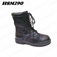 LXG,8 ''Bottes de combat respirantes en cuir véritable noir avec double articulations Semelle en caoutchouc Bottes de combat populaires en Colombie HSM290