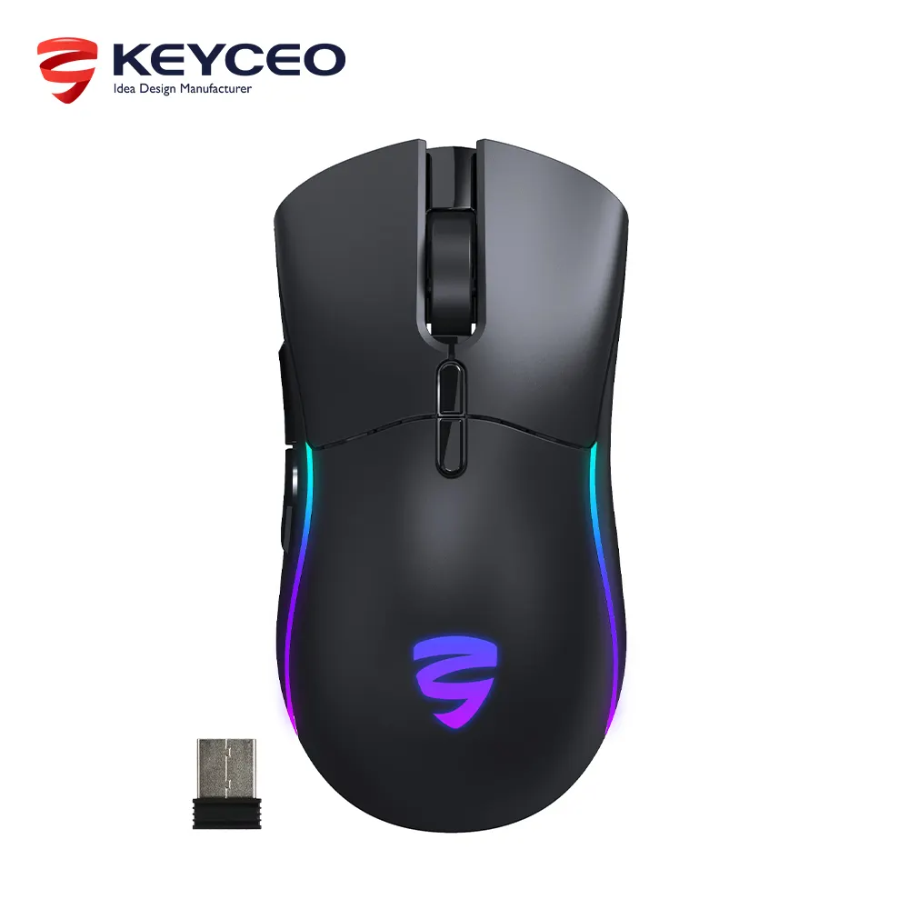 Novo produto bom preço recarregável bluetooth mouse, sem fio gaming rgb tanto com furos ou sem furos disponível