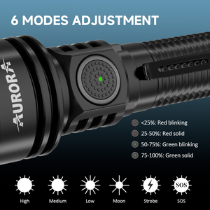 <span class=keywords><strong>Lampe</strong></span> torche Aurora High <span class=keywords><strong>2000</strong></span> <span class=keywords><strong>lumens</strong></span>, <span class=keywords><strong>lampe</strong></span> torche tactique LED en aluminium durable pour les tâches extérieures et les situations d'urgence - Product Image 5