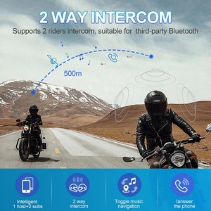 Màu xanh-răng Tai nghe sản xuất New Arrival Q18 âm nhạ<span class=keywords><strong>c</strong></span> chia sẻ VoLTE nói chuyện 500M Intercom Inter Communicator - Product Image 2