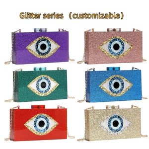 Bolsos de Mano de Lujo para Mujer, Bolsos de Noche con Ojos Malvados y Diseño de Mármol, Lentejuelas, Nuevos <span class=keywords><strong>Colores</strong></span> Personalizados para Fiestas, Uso Diario y Cumpleaños - Product Image 5