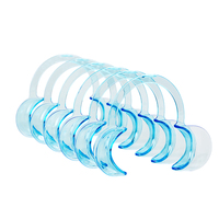 Blanqueador dental para mejillas, Retractor en forma de C, abridor de boca de goma de silicona