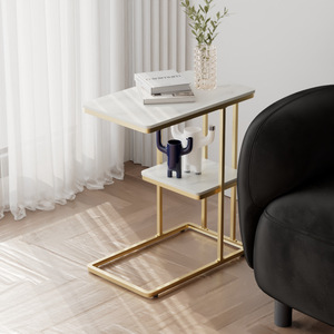 <span class=keywords><strong>2025</strong></span> bên bảng 2 lớp Chrome đặt <span class=keywords><strong>sofa</strong></span> bạc kim loại nhỏ trà cuối phòng khách đồ nội thất bằng đá cẩm thạch thép cà phê giọng bên bảng - Product Image 5